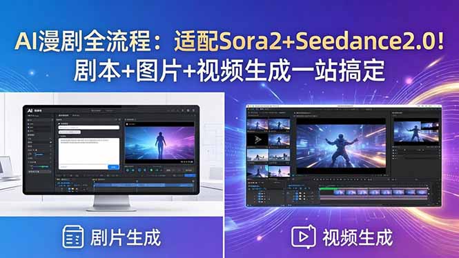 AI漫剧全流程：适配Sora2+Seedance2.0！剧本+图片+视频生成一站搞定-HEIXMI（中国站）