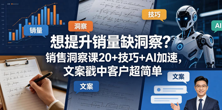 想提升销量缺洞察？销售洞察课20+技巧+AI加速，文案戳中客户超简单【原创双语字幕】-HEIXMI（中国站）