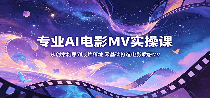 专业AI电影MV实操课：从创意构思到成片落地，零基础打造电影质感MV-HEIXMI（中国站）