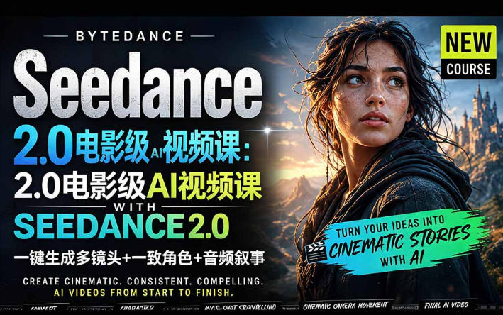 字节跳动的Seedance 2.0 AI电影视频生成制作教程，一键生成多镜头+一致角色+音频叙事-中英字幕-HEIXMI（中国站）