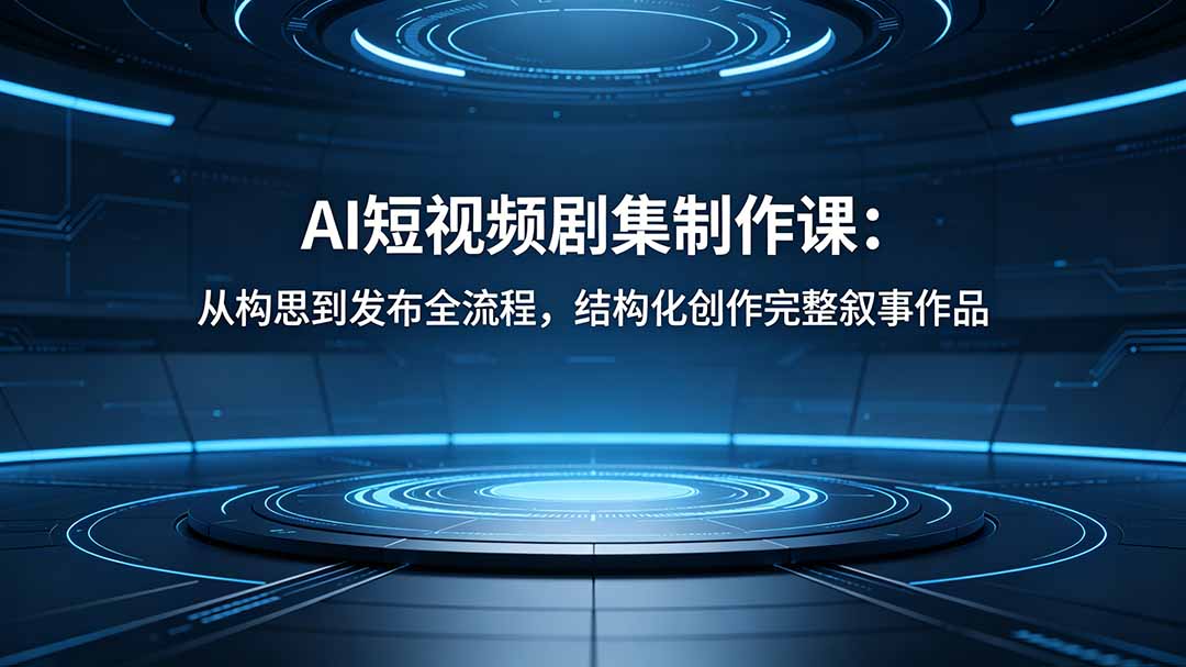 AI短视频剧集制作课：从构思到发布全流程，结构化创作完整叙事作品-HEIXMI（中国站）