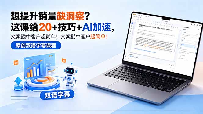 想提升销量缺洞察？这课给 20 + 技巧 + AI 加速，文案戳中客户超简单！【原创双语字幕】-HEIXMI（中国站）