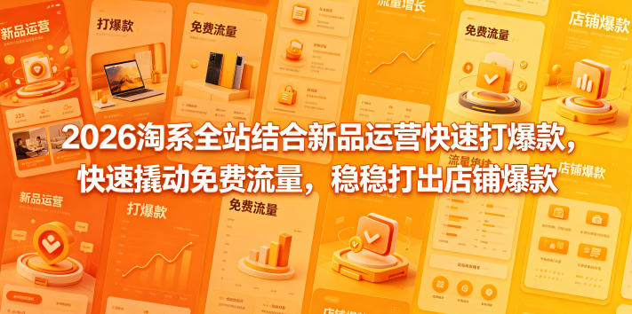 2026淘系全站结合新品运营快速打爆款，快速撬动免费流量，稳稳打出店铺爆款(更新5月12日)-HEIXMI（中国站）