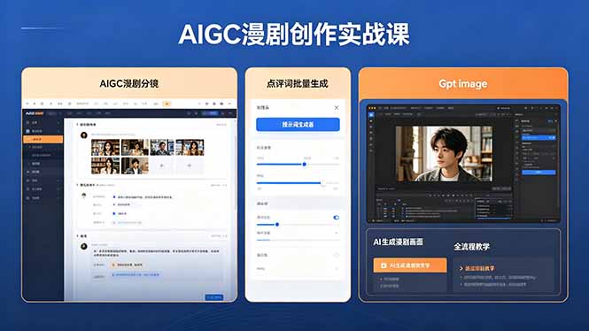 AIGC漫剧创作实战课，提示词批量生成分镜剧本，Gpt image+维洛全流程教学助你AI变现-HEIXMI（中国站）