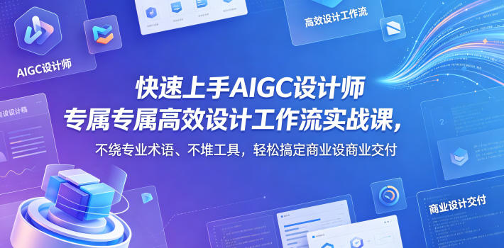 快速上手AIGC设计师专属高效设计工作流实战课，不绕专业术语、不堆工具，轻松搞定商业设计交付-HEIXMI（中国站）