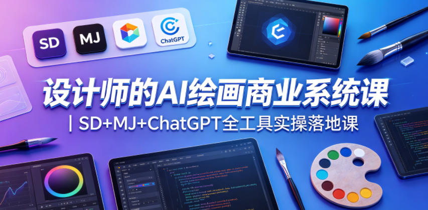 设计师的AI绘画商业系统课｜SD+MJ+ChatGPT全工具实操落地课-HEIXMI（中国站）