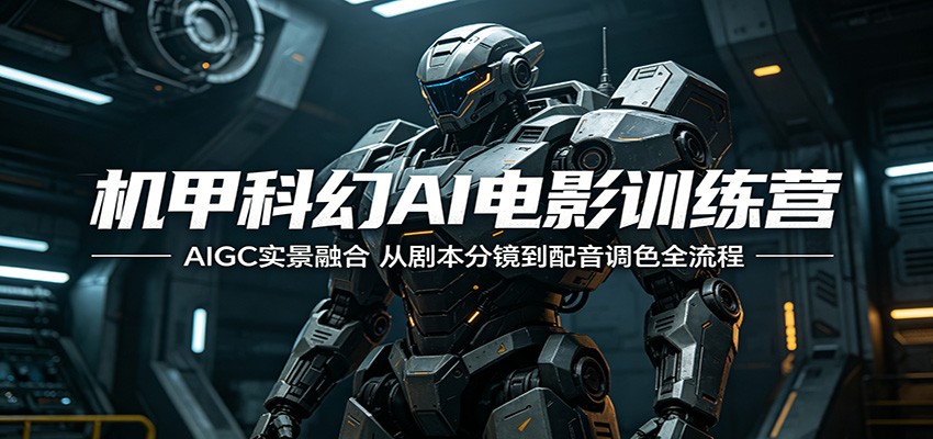机甲科幻AI电影训练营：AIGC实景融合，从剧本分镜到配音调色全流程-HEIXMI（中国站）