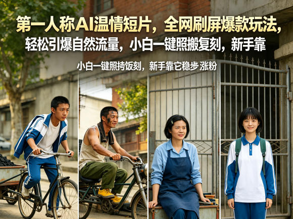 第一人称AI温情短片，全网刷屏爆款玩法，轻松引爆自然流量，小白一键照搬复刻，新手靠它稳步涨粉-HEIXMI（中国站）