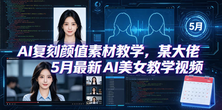 AI复刻颜值素材教学，某大佬5月最新AI美女教学视频，内含4月好物复刻教学-HEIXMI（中国站）