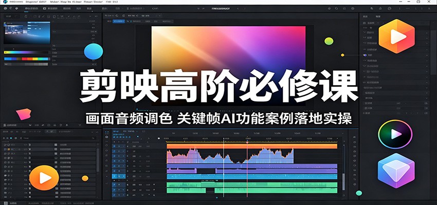 剪映高阶必修课：画面音频调色，关键帧AI功能案例落地实操-HEIXMI（中国站）