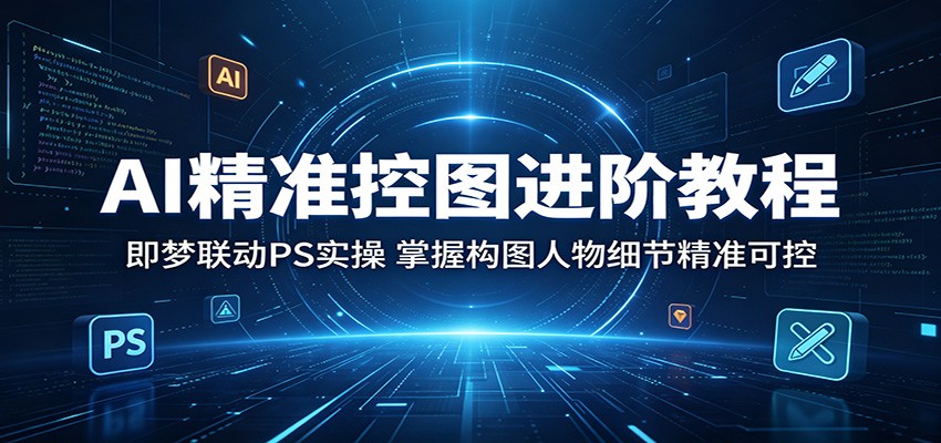 AI精准控图进阶教程：即梦联动PS实操，掌握构图人物细节精准可控-HEIXMI（中国站）