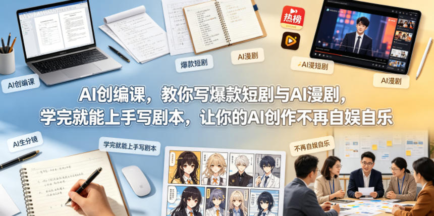 AI创编课，教你写爆款短剧与AI漫剧，学完就能上手写剧本，让你的AI创作不再自娱自乐-HEIXMI（中国站）