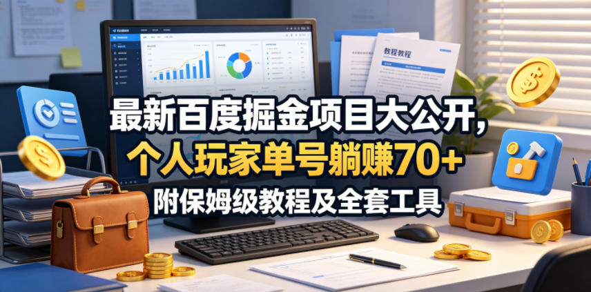 最新百度掘金项目大公开，个人玩家单号躺賺70+，附保姆级教程及全套工具【揭秘】-HEIXMI（中国站）