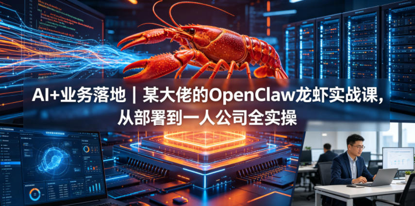 AI+业务落地｜某大佬的OpenClaw小龙虾实战课，从部署到一人公司全实操-HEIXMI（中国站）