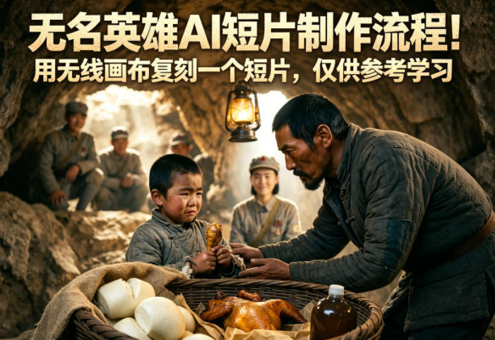 无名英雄AI短片制作流程！用无线画布复刻一个短片，仅供参考学习-HEIXMI（中国站）