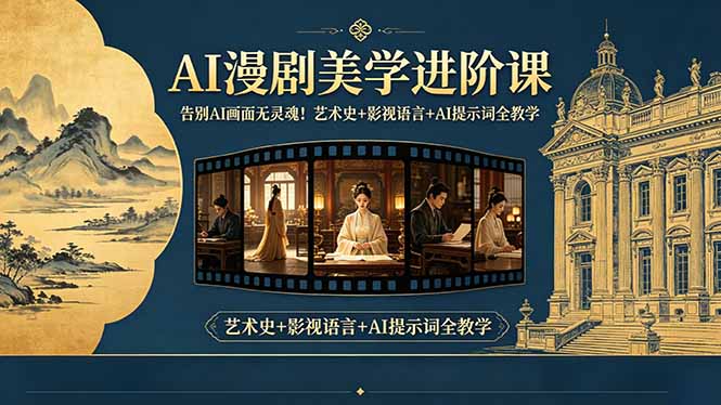 告别AI画面无灵魂！AI漫剧美学进阶课，艺术史+影视语言+AI提示词全教学-HEIXMI（中国站）