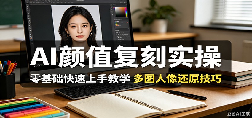 AI颜值复刻实操，零基础快速上手教学，多图人像还原技巧-HEIXMI（中国站）