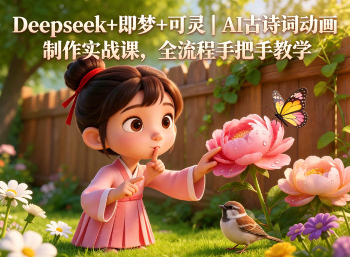 Deepseek+即梦+可灵｜AI古诗词动画制作实战课，全流程手把手教学-HEIXMI（中国站）