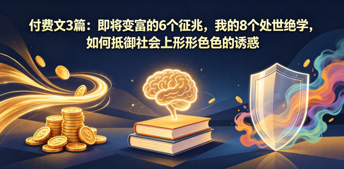 付费文3篇：即将变富的6个征兆，我的8个处世绝学，如何抵御社会上形形色色的诱惑-HEIXMI（中国站）