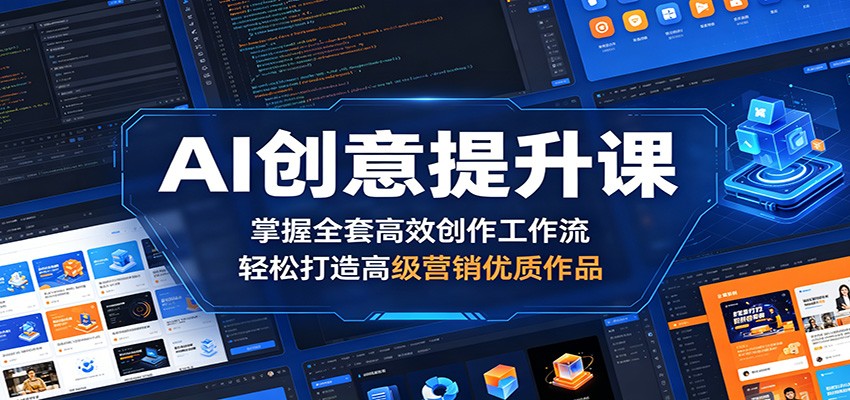 AI创意提升课：掌握全套高效创作工作流，轻松打造高级营销优质作品-HEIXMI（中国站）