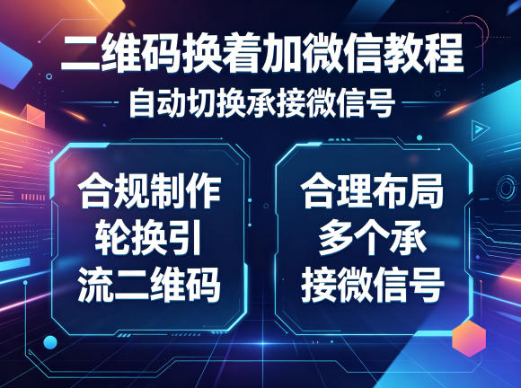 二维码换着加微信教程，自动切换承接微信号，合规制作轮换引流二维码，合理布局多个承接微信号-HEIXMI（中国站）