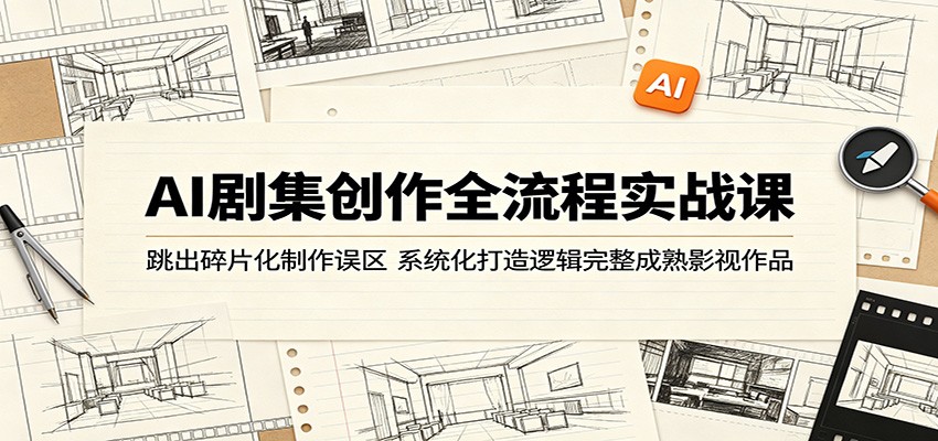 AI剧集创作全流程实战课：跳出碎片化制作误区，系统化打造逻辑完整成熟影视作品-HEIXMI（中国站）