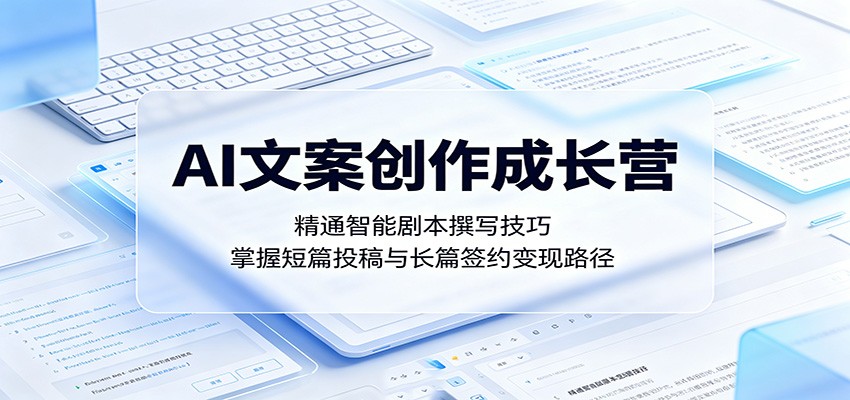 AI文案创作成长营：精通智能剧本撰写技巧，掌握短篇投稿与长篇签约变现路径-HEIXMI（中国站）