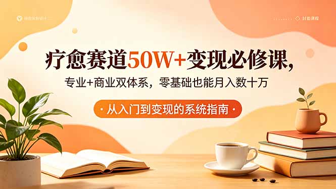 疗愈赛道50W+变现必修课，专业+商业双体系，零基础也能月入数十万-HEIXMI（中国站）