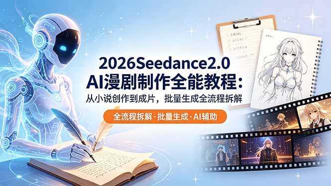 2026Seedance2.0 AI制作全能教程：从小说创作到成片，批量生成全流程拆解-HEIXMI（中国站）