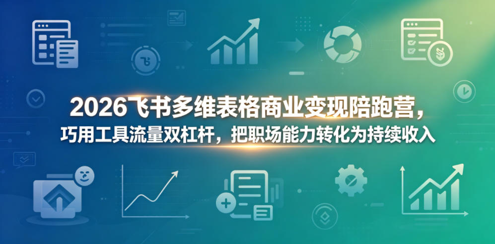 2026飞书多维表格商业变现陪跑营，巧用工具流量双杠杆，把职场能力转化为持续收入-HEIXMI（中国站）