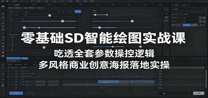 零基础SD智能绘图实战课：吃透全套参数操控逻辑，多风格商业创意海报落地实操-HEIXMI（中国站）