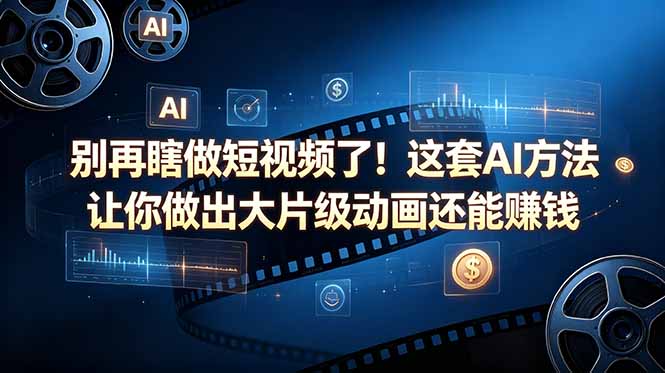 别再瞎做短视频了！这套 AI 方法让你做出大片级动画还能赚钱【原创双语字幕】-HEIXMI（中国站）