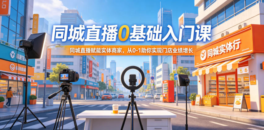 同城直播0基础入门课，同城直播赋能实体商家，从0-1助你实现门店业绩增长-HEIXMI（中国站）