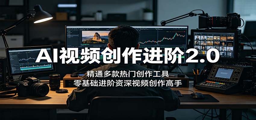 AI视频创作进阶2.0：精通多款热门创作工具，零基础进阶资深视频创作高手-HEIXMI（中国站）