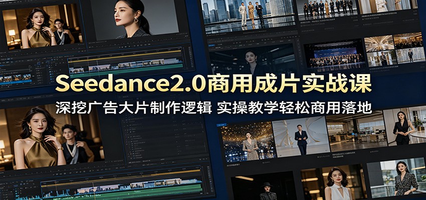 Seedance2.0商用成片实战课：深挖广告大片制作逻辑，实操教学轻松商用落地-HEIXMI（中国站）