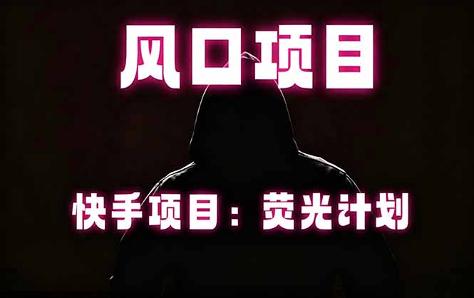 快手风口项目，荧光计划托管，长期稳定，适合批量做-HEIXMI（中国站）