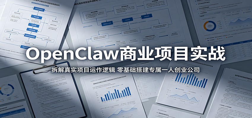 OpenClaw商业项目实战：拆解真实项目运作逻辑，零基础搭建专属一人创业公司-HEIXMI（中国站）