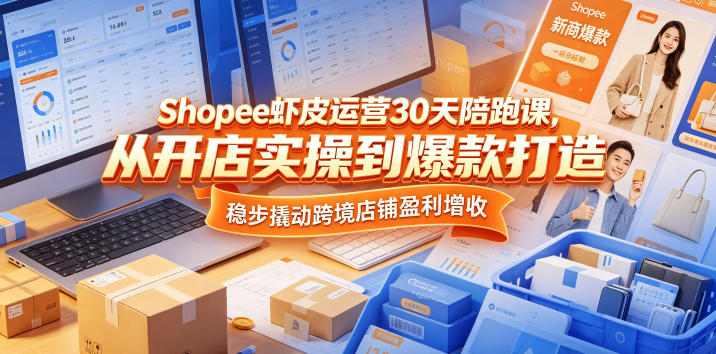 Shopee虾皮运营30天陪跑课，从开店实操到爆款打造，稳步撬动跨境店铺盈利增收-HEIXMI（中国站）