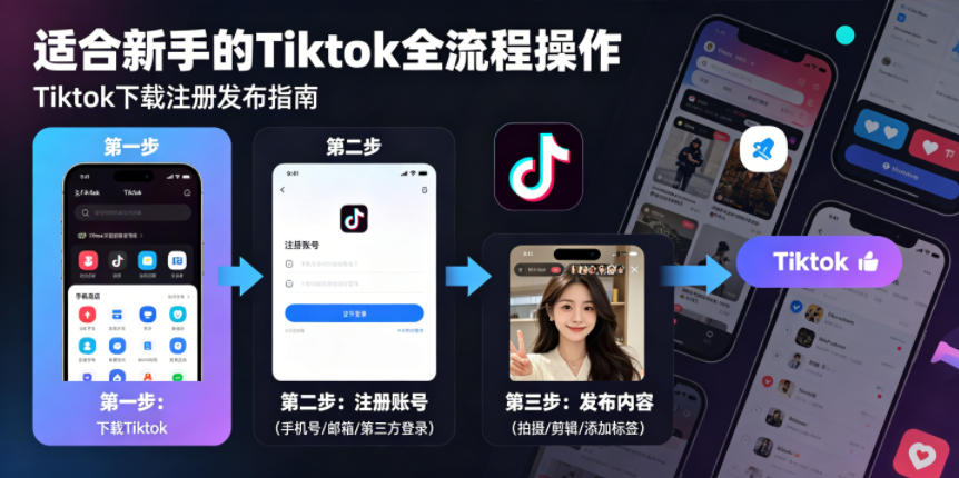 Tiktok下载注册发布，适合新手的Tiktok全流程操作-HEIXMI（中国站）