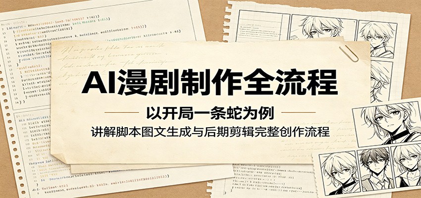 AI漫剧制作全流程：以开局一条蛇为例，讲解脚本图文生成与后期剪辑完整创作流程-HEIXMI（中国站）