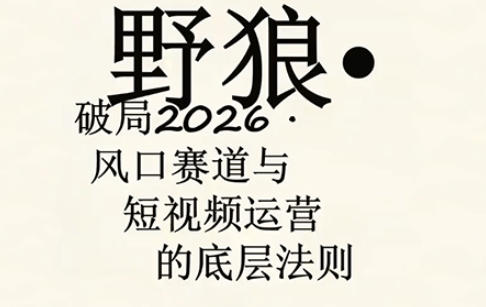 野狼团队·多平台实操运营课，覆盖AI口播、服装、好物、漫剪等热门玩法(更新4月29日)-HEIXMI（中国站）