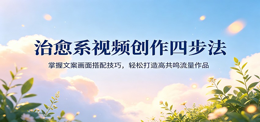 治愈系视频创作四步法：掌握文案画面搭配技巧，轻松打造高共鸣流量作品-HEIXMI（中国站）