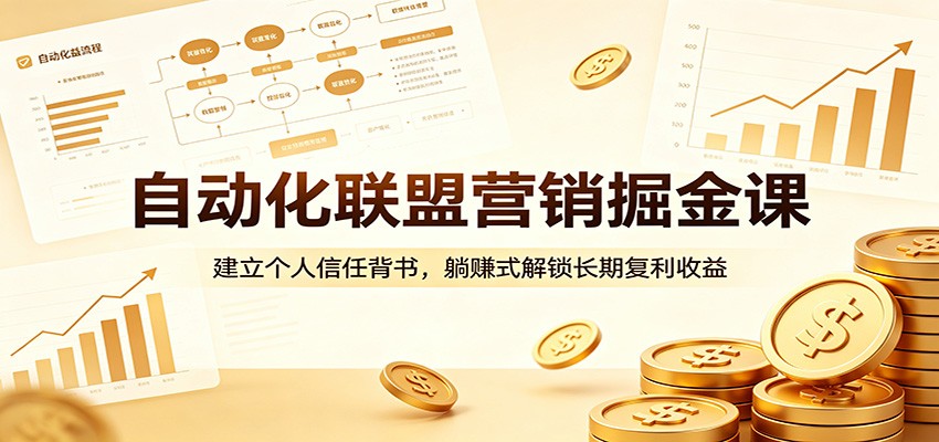 自动化联盟营销掘金课：建立个人信任背书，躺赚式解锁长期复利收益-HEIXMI（中国站）