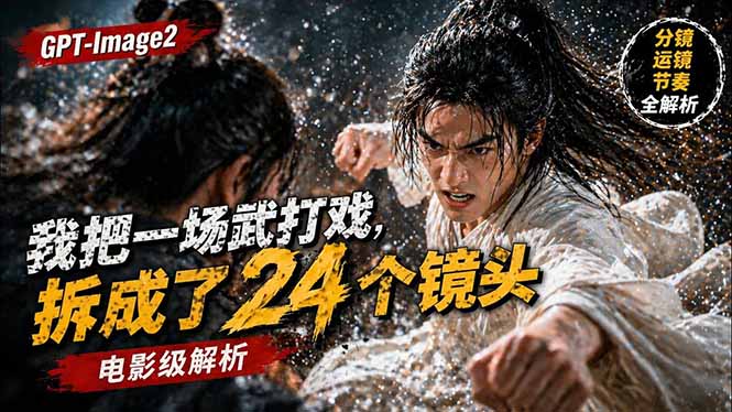 用GPT-Image2，把一段武打对决拆成24个连续镜头，从人物建立、动作衔接、运镜节奏，到情绪爆发-HEIXMI（中国站）
