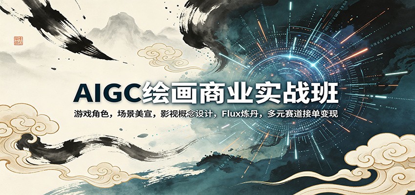 AIGC绘画商业实战班：游戏角色，场景美宣，影视概念设计，Flux炼丹，多元赛道接单变现-HEIXMI（中国站）