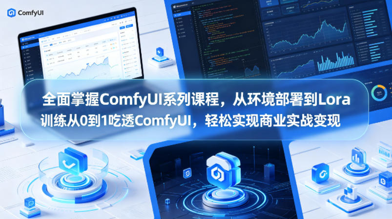 全面掌握ComfyUI系列课程，从环境部署到Lora训练从0到1吃透ComfyUI，轻松实现商业实战变现-HEIXMI（中国站）