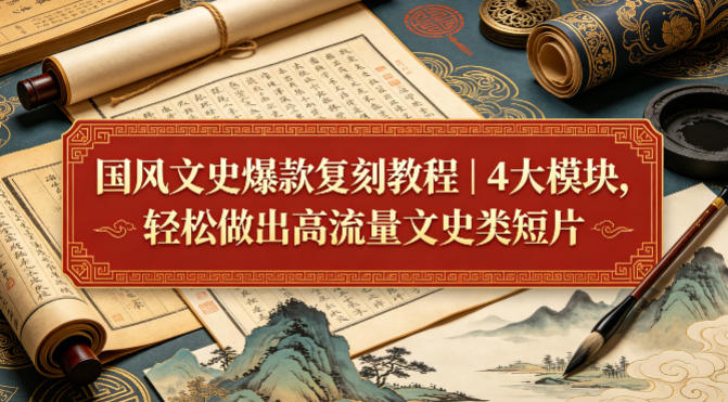 国风文史爆款复刻教程｜4大模块，轻松做出高流量文史类短片-HEIXMI（中国站）