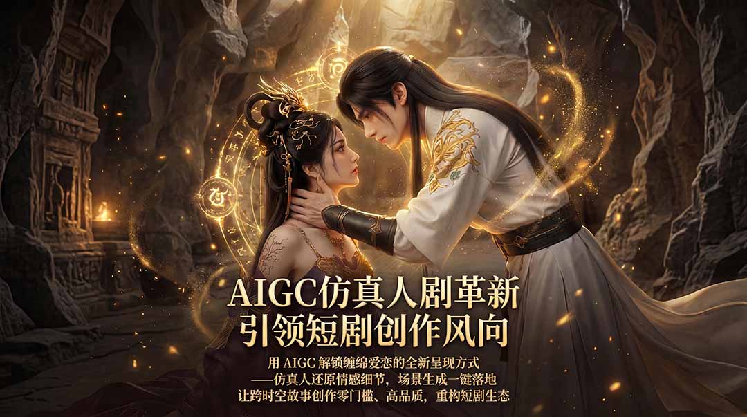 AIGC 仿真人短剧创作革新，解锁仙侠爱恋全新呈现，一键出高质场景，零门槛打造爆款剧集-HEIXMI（中国站）