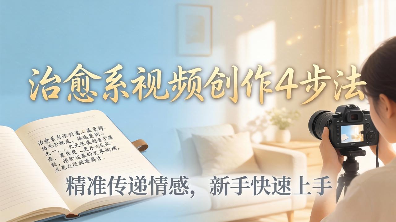 治愈系视频创作4步法：从文案打磨到画面呈现，精准传递情感，新手快速上手出优质内容-HEIXMI（中国站）