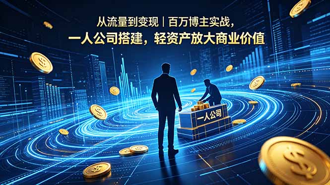 从流量到变现｜百万博主实战，一人公司搭建，轻资产放大商业价值-HEIXMI（中国站）